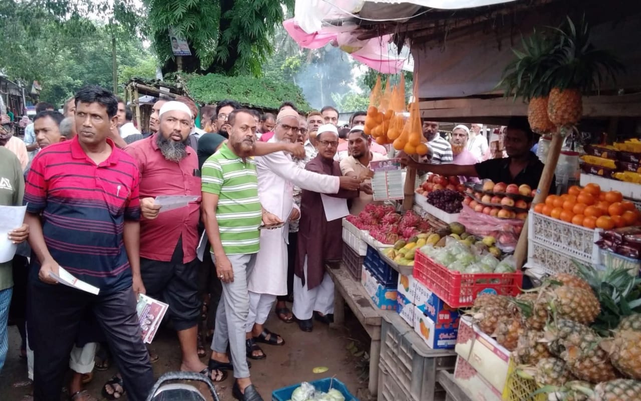 3 শ্রীপুরে বিএনপির লিফলেট বিতরণ